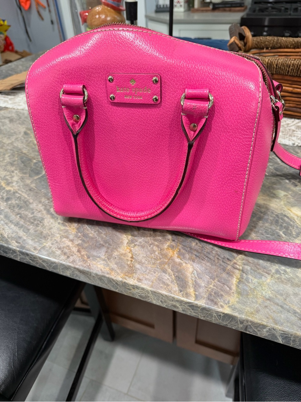 kate spade Bright Pink Crossbody Dome Satchel